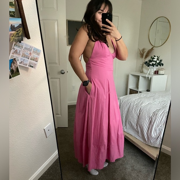 NWT Free People - Finer Things Midi Pink Dress - Picture 2 of 11